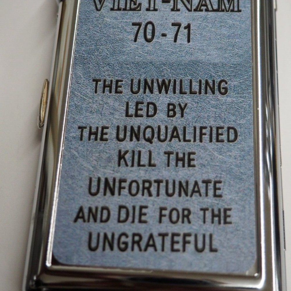 Vietnam Trench Art Unwilling Cigarette Case With Built In Butane Lighter